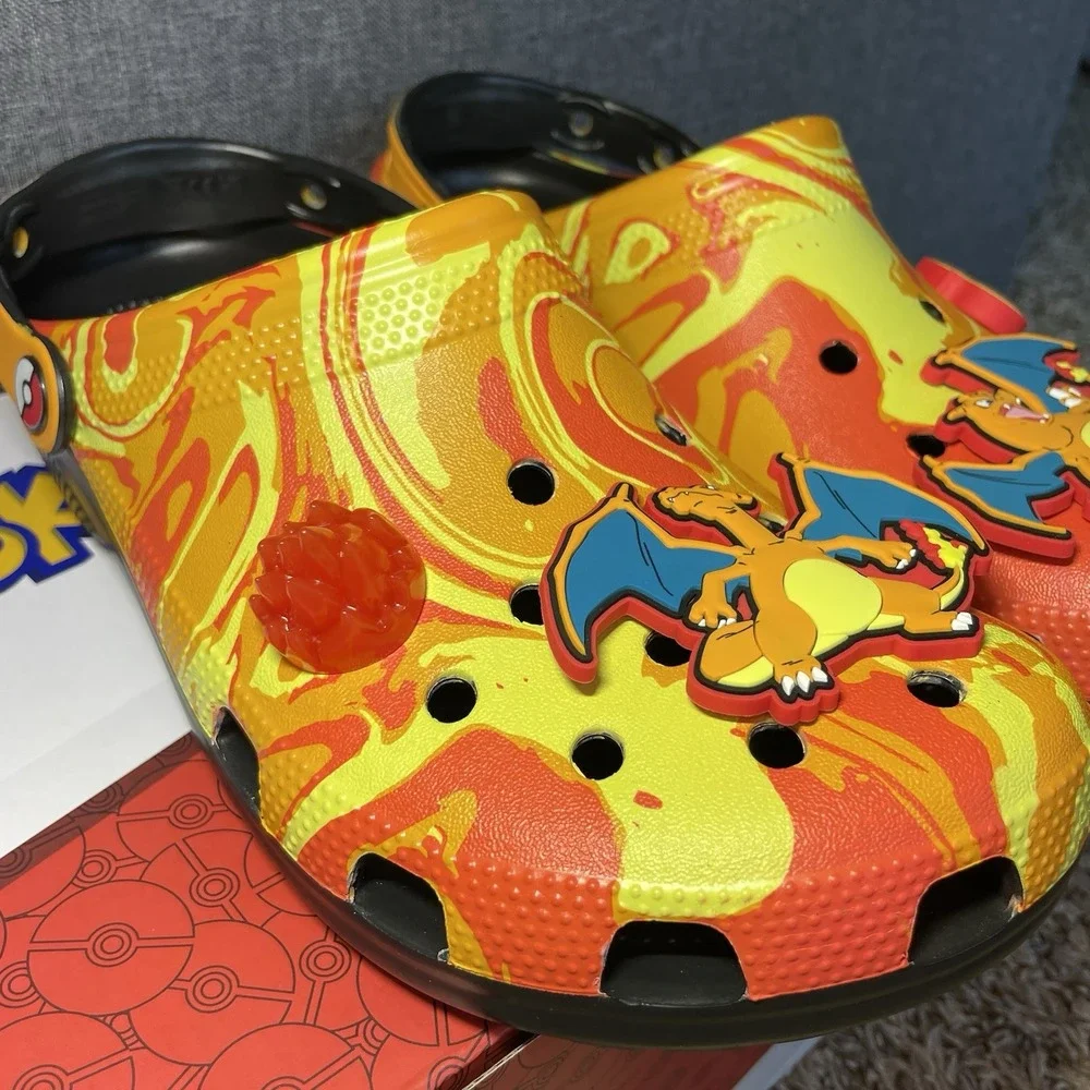 Pokémon x Crocs Charizard Classic Clog Men's Size 9 Fire Orange NEW IN BOX